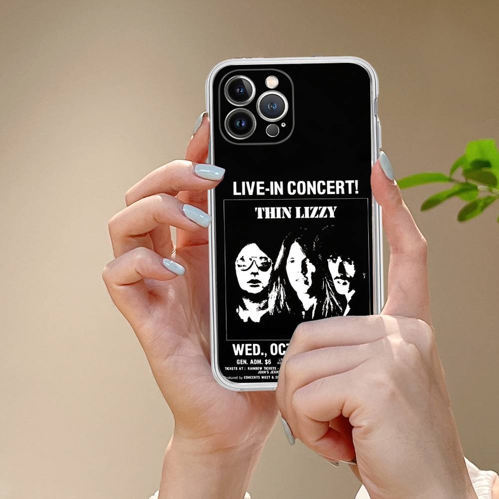 Rock Band T-Thin LizzyS Fit For IPhone 16 15 Promax Phone Case IPhone 14 11 12 High End 13 Pro Silicone