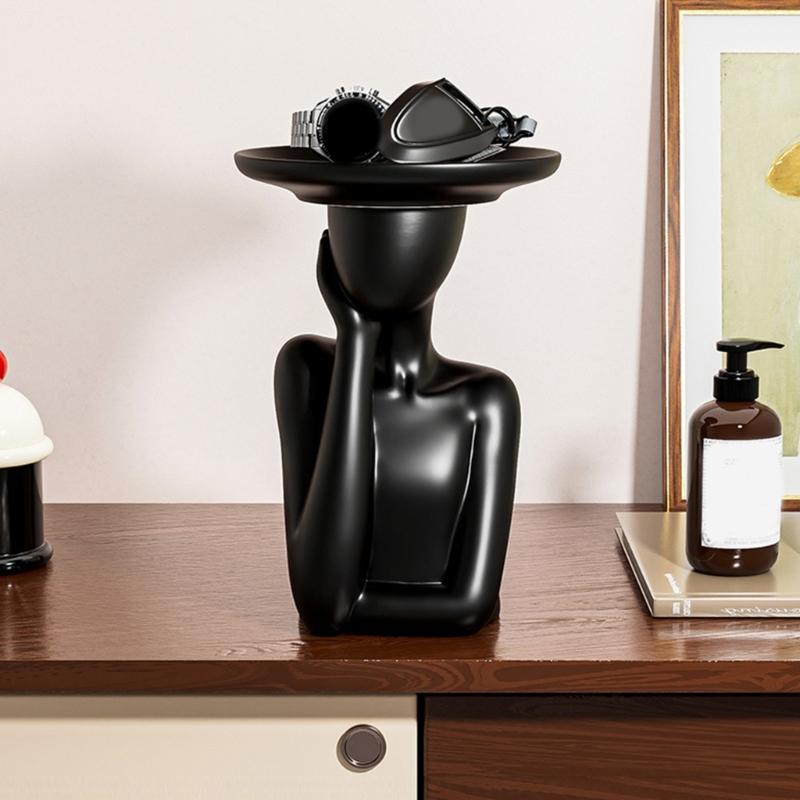 Compacts Entryway Storage Solution Decorative Resin Lady Figurine Jewelry Tray Organizing Key Coin Small Essential
