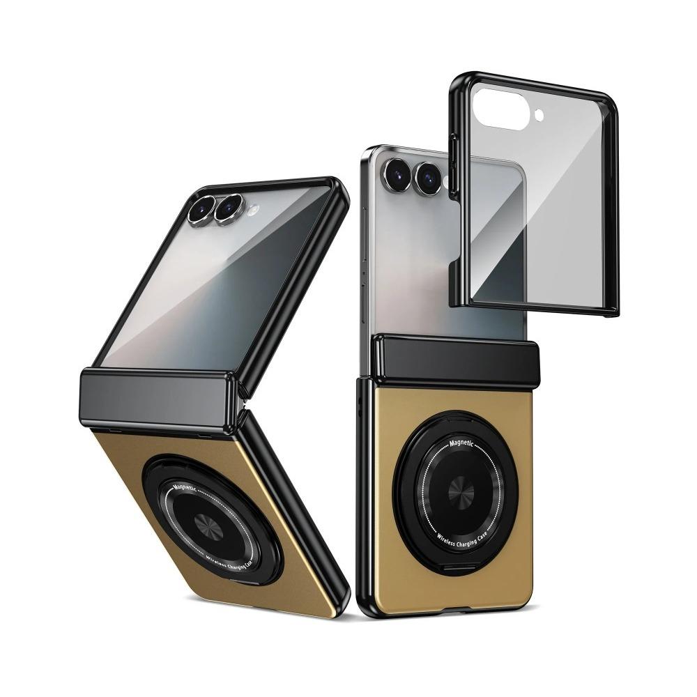 Husă de telefon cu suport magnetic rotativ la 360 de grade pentru Samsung Galaxy Z Flip 7 FE 6 5 4 3, încărcare wireless, protecție ecran pentru balama