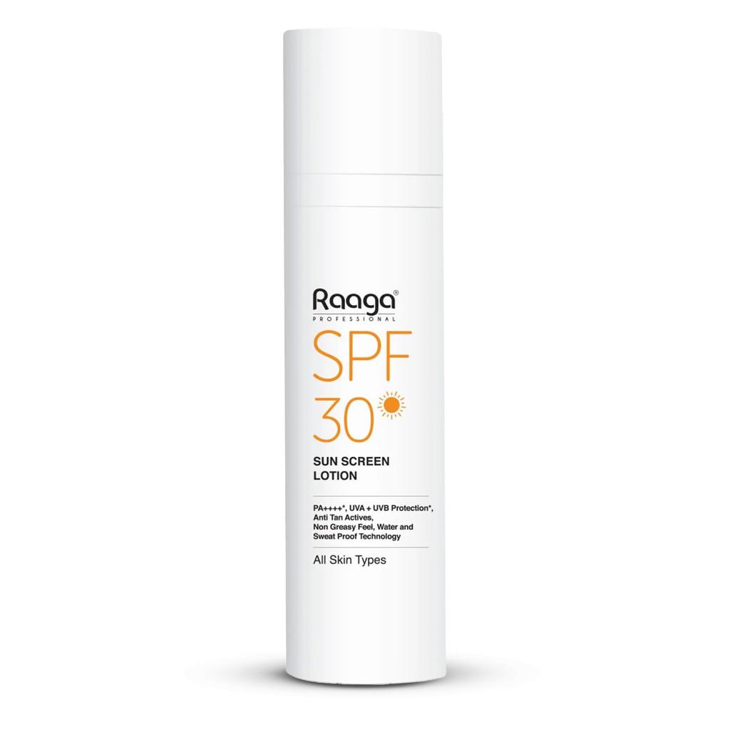 Raaga Professional SPF 30 Sunscreen Lotion PA++++ UVA UVB Protection Non-Greasy 55 Ml Pack of 1