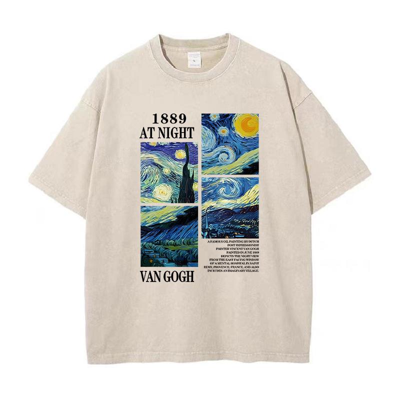 Art Painting Printed T-shirts for Men Women Vintage Popular T Shirts Harajuku Aesthetics Trendy Tees Spring Tshirt