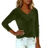 Women's Color Gold Velvet Fashionable Long Sleeved T,shirt Pullover Top