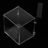 6.5x6.5x7cm Transparent Dustproof Display Case with Balck Base For Rock & Mineral Collection