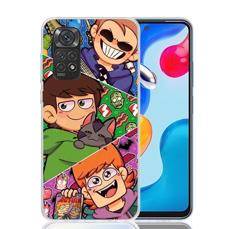 Anime Cartoon Eddsworld Phone Case For Xiaomi Redmi Note 13 14 15 Pro Plus 12S 12 14S 11S 11E 10 10S 11 11T 5G 4G Cover Coque Re