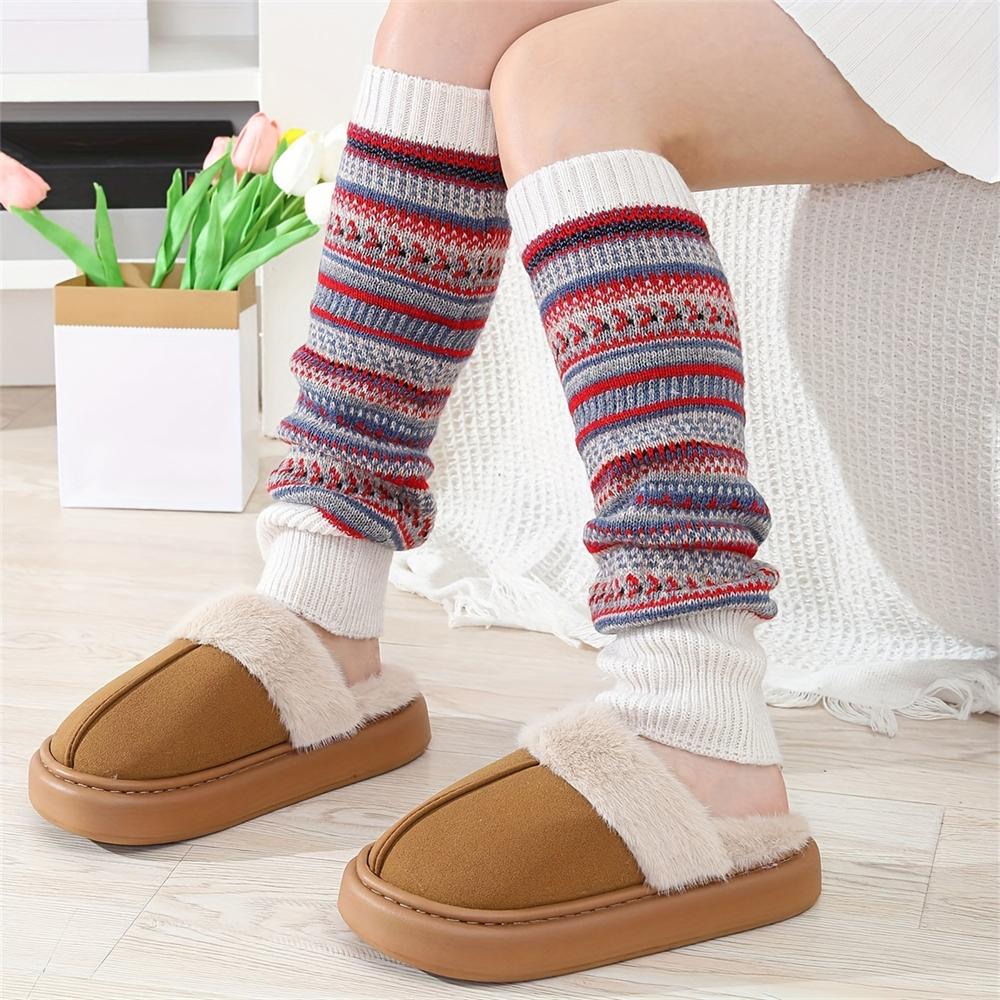 

Пара Новые осенние и зимние чулки чулок средней длины носки на голень гетры теплые носки One Size бежевый