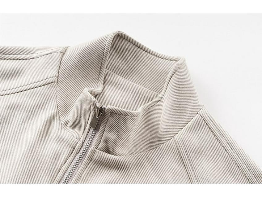 High Street Trend Suede Embossed American-Style Men's Jacket - Spring/Autumn, High-End Loose Stand Collar Design