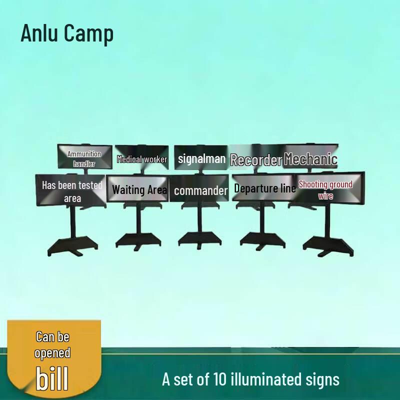 Anlu Camp Night Shooting Range ID & Target Signs