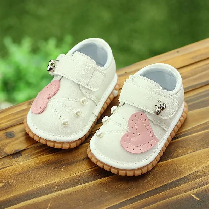 Children Shoes Lovely Heart Baby Soft Soled Walking Shoes Designer Comfort Anti Slip Casual Shoes Daily Versatile Girls Sneakers