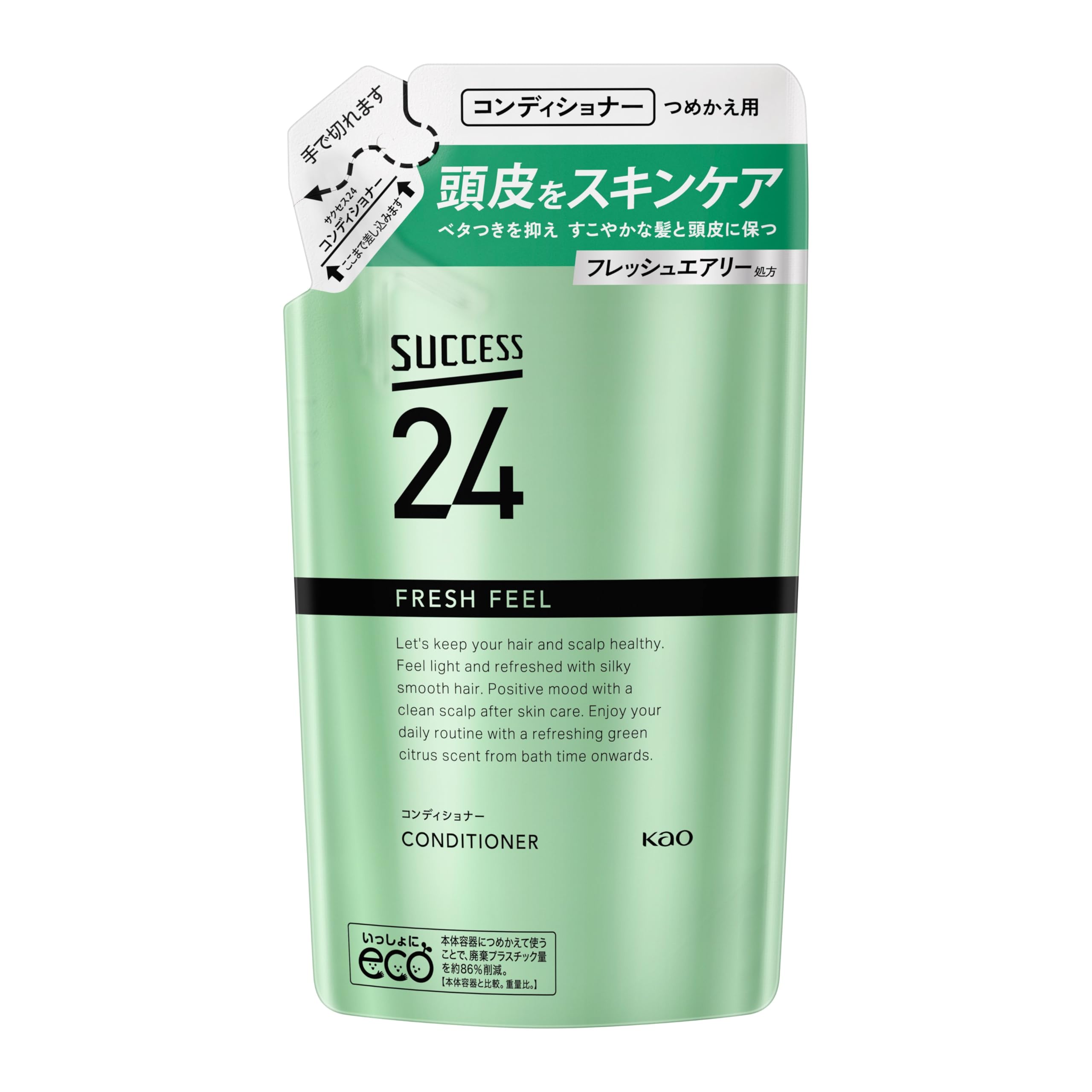 SUCCESS 24 Fresh Feel Conditioner Refill Citrus 320ml (Green Scent) чёрный