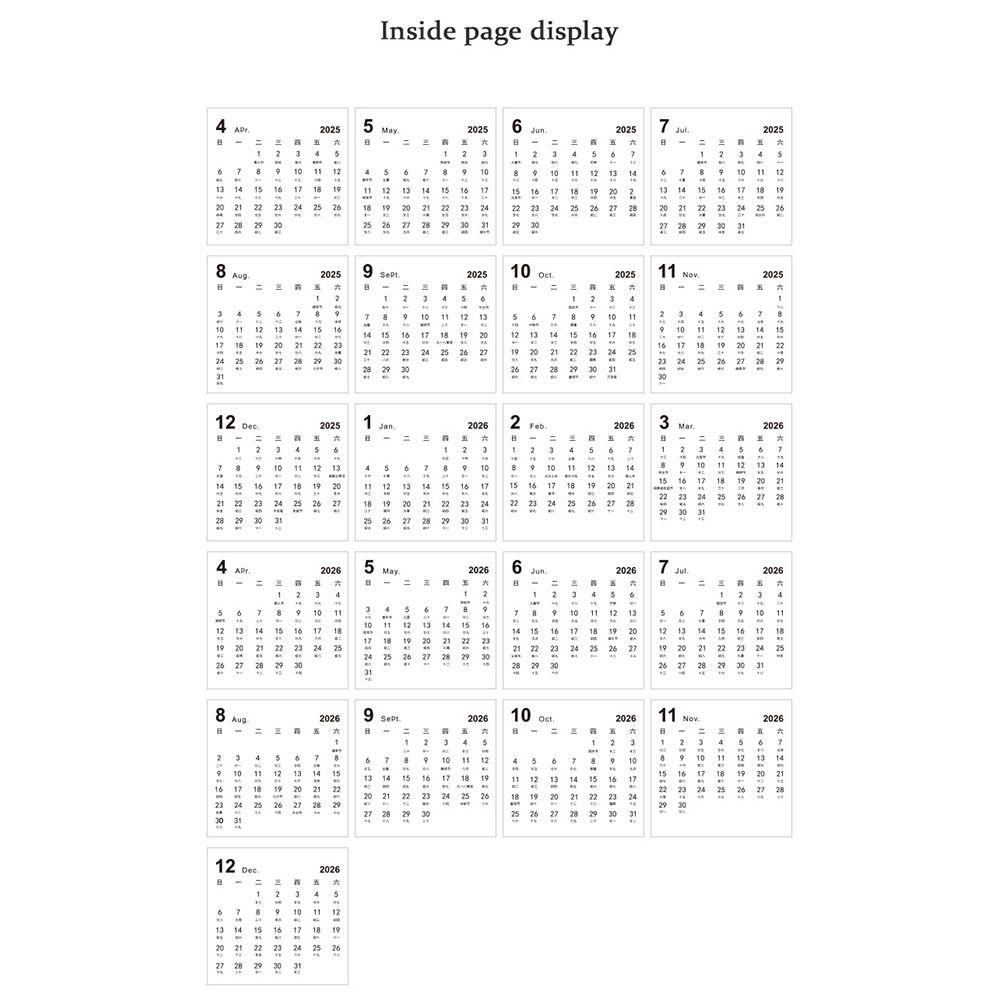 Portable Mini Calendar Coil Schedule Planner Creative Daily Planner  Gifts