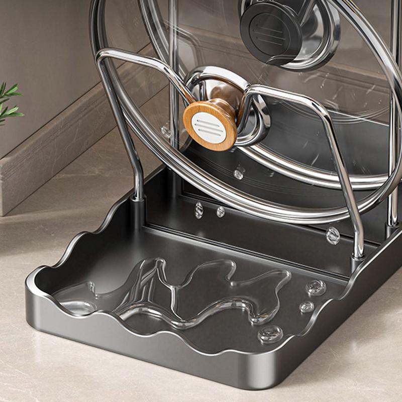 1Pc Pot Lid Cutting Board Placement Rack Kitchen Spatula Holder Storage Rack Pot Lid Artifact Cutting Board Rack