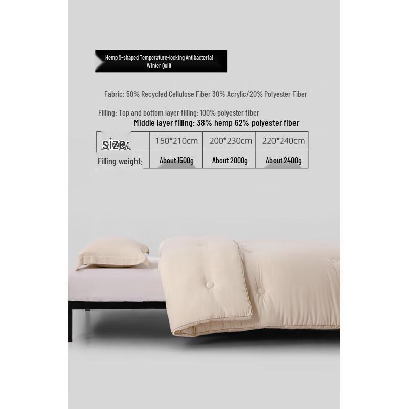 

Mercury Home Textiles Han Hemp Antibacterial Winter Quilt