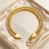 Golden Horse Whip Chain Bracelet, Unisex Couple Tank Horse Whip Chain, Internet Celebrity Jewelry, Boss Chain Vintage Classic Atmosphere Bracelet