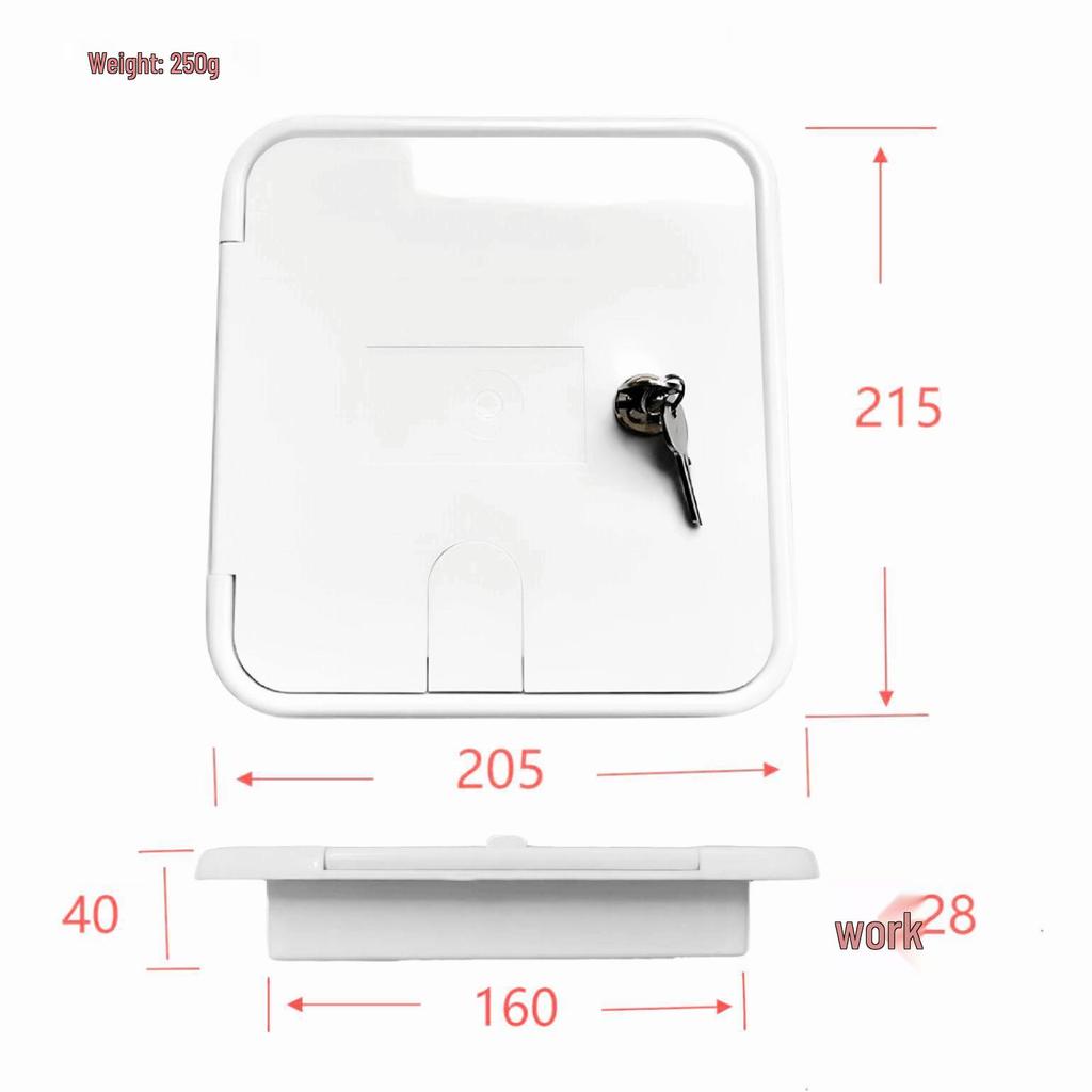 RV Motorhome Electrical Power Cord Hatch with 10 Screws
