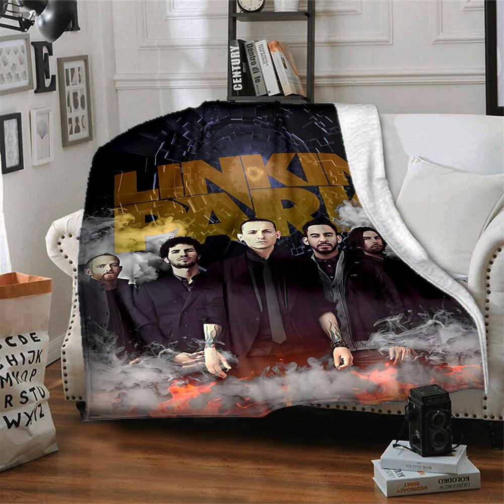 1pc Linkin Park Merchandise Blanket Lightweight Flannel Blanket Throw Blanket For Sofa, Bed, Travel, Camping, Livingroom, Office, Couch
