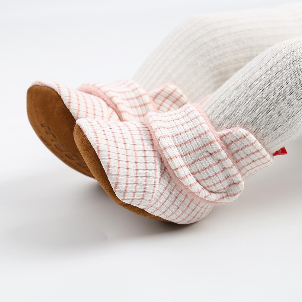MYGGPP Autumn and Winter Striped Cotton Shoes Cotton Boots Baby Shoes Warm Shoes Baby Shoes Toddler Shoes
