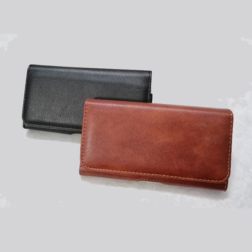 PU Leather Universal Phone Pouch Sewing Process Mobile Phone Holder  Man Belt Clip