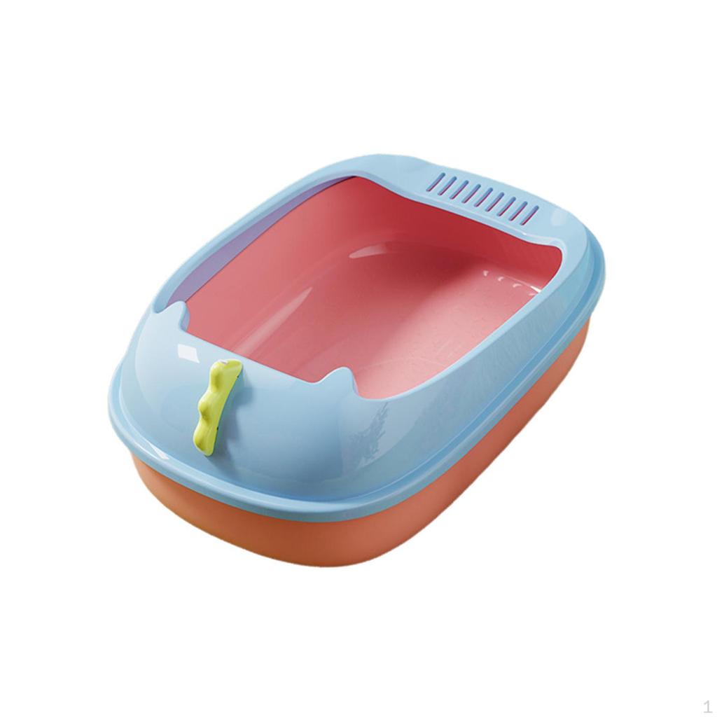 Litter Box Potty Toilet Sandbox Container Splashproof Cage Bedpan Pet for