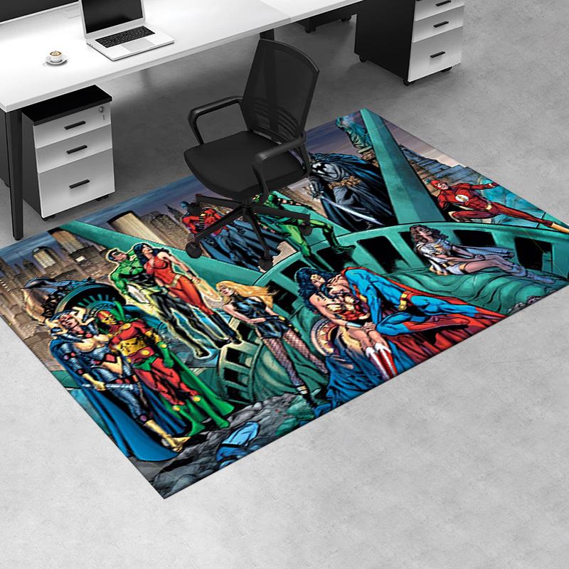

Justice League Superheroes DC Comics Art Print Poster Office Mat Home Decor Office Desk Chair Rugs Chair Carpet for office Chair Mat Gift Fo 60cm by 90cm