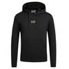 EA7 FW24 Logo Print Solid Hooded Long Sleeve Sweatshirt Men Black 8NPM32-PJVRZ-0208