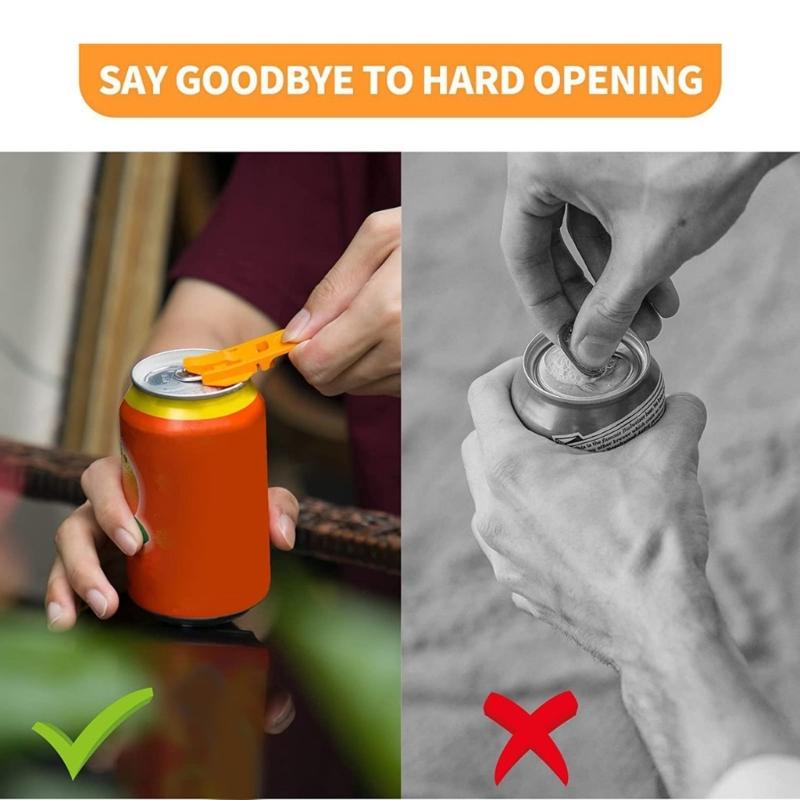 Set of 6 Colorful Manual Drink Can Openers Can Opening Tool Comfortable Beverage Can Openers Plastic Can Opener for Can
