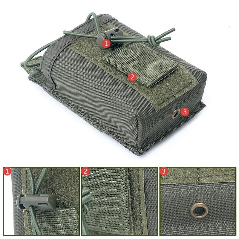 Tactical Radio Holder Molle Radio Pouch Case Heavy Duty Radios Holster Bag for Two Ways Walkie Talkies Baofeng Hunting Equipment