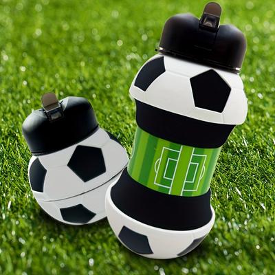 1pc 550 Ml Collapsible Basketball Water Bottle - Portable Leak-Proof Cup, Suitable for Fitness, Outdoor Activities,Travel