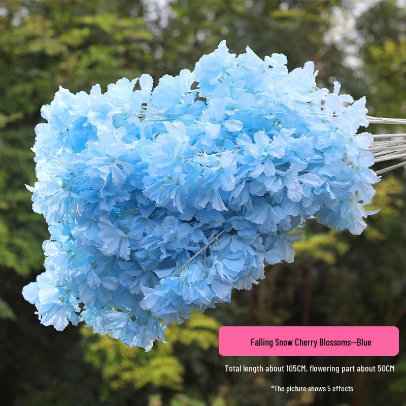 Silk Cherry Blossom Branch Artificial Vine: Floral Decoration for Weddings and Indoor Spaces