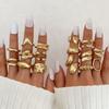 8/16Pieces Fashion Heart Geometry Irregular Open Rings Set For Women Mix Style Simple Trendy Jewelry Party Gifts