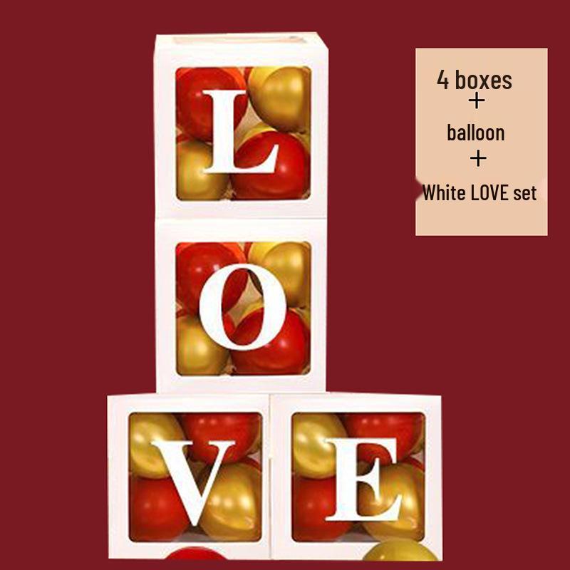 Wedding Engagement Photo Area Decoration Set: Balloon Kit & Welcome Board for Background Wall