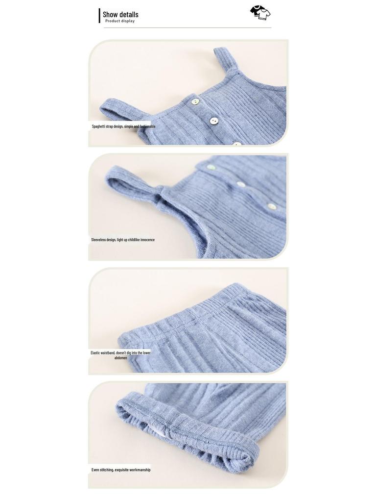 2025 Jesienny Dziewczęcy Koreański Dzianinowy Bezrękawnik i Spodnie Rozkloszowane Dwuczęściowy Bawełniany Zestaw