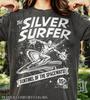 Silver Surfer Sentinel of the Spaceways Tee, Vintage M4rvel Comic Graphic, Retro Space 90s Style, B&W Y2k Streetwear, Cosmic Hero Gift