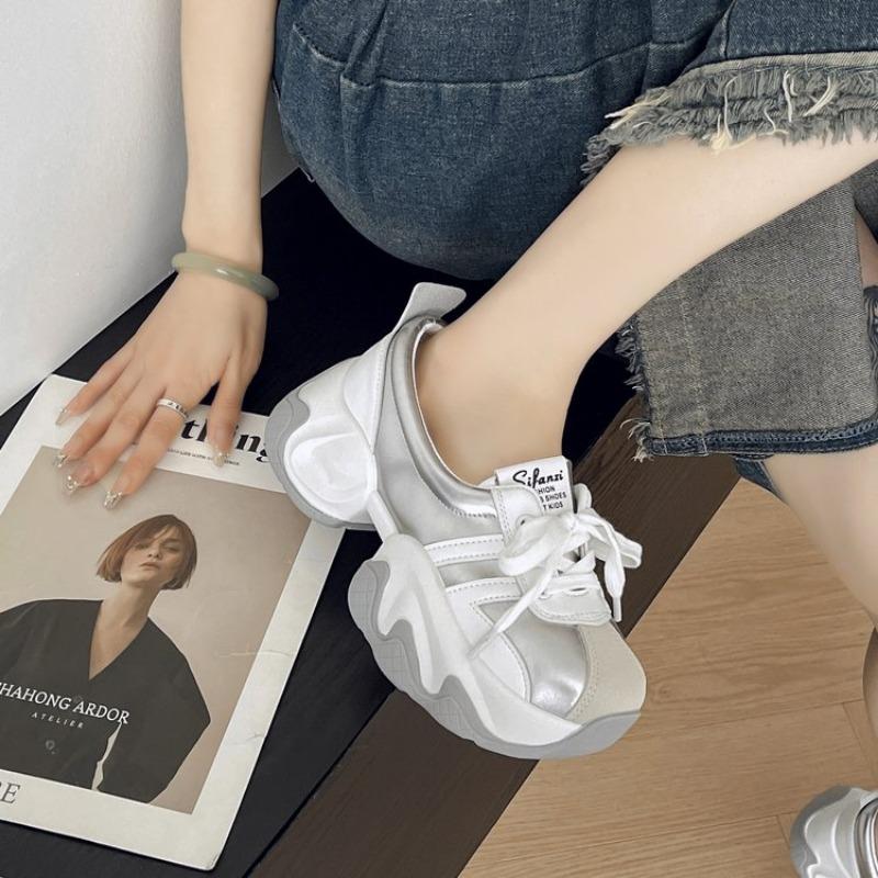 Women's Sneakers Platform Woman Sports Sneakers Brand Leather Female Vulcanized Shoes Sneakers Casual Ladies Jogging Shoes