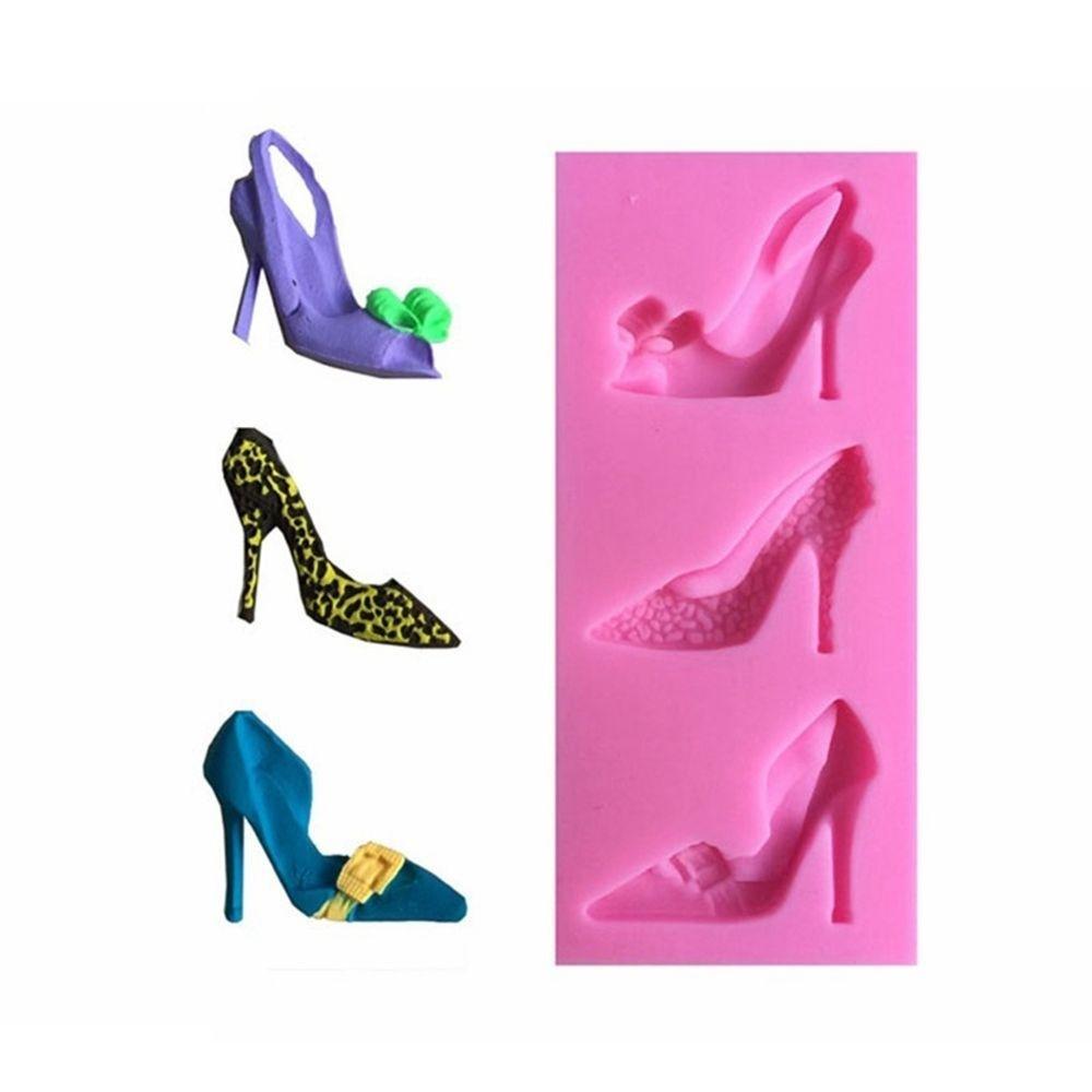 Commodity Chocolate Heels 3d Fondant Mold Decoration Shoe Mold Lady Wedding Cake Decoration Mould Silicone Cak