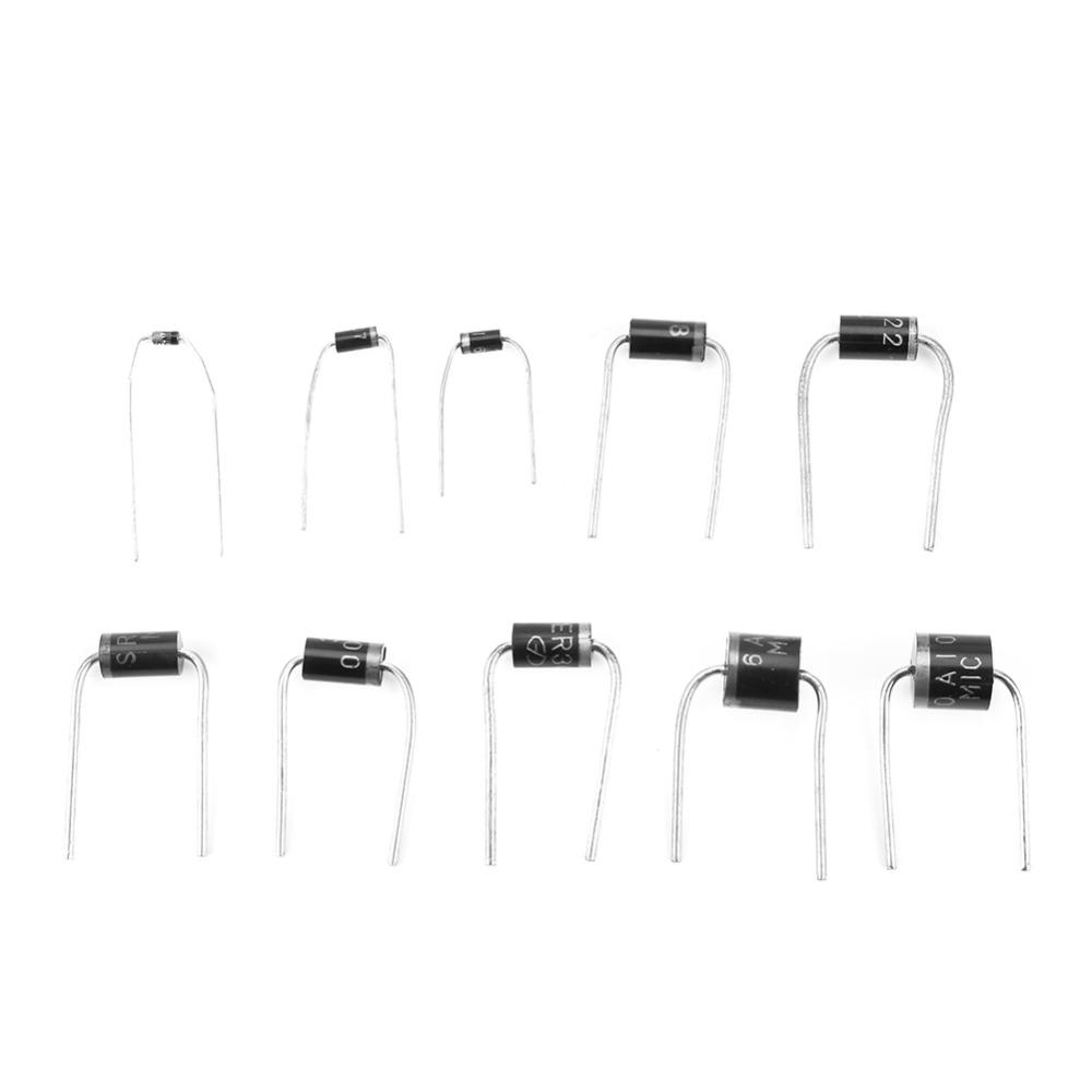 90PCS 10 Values Rectifier Diode Assortment Low Leakage Diode Bridge Kit  Component Replacement