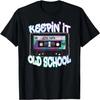 Keepin' It Old School Retro 80s 90s Cassette Tape Music T-Shirt