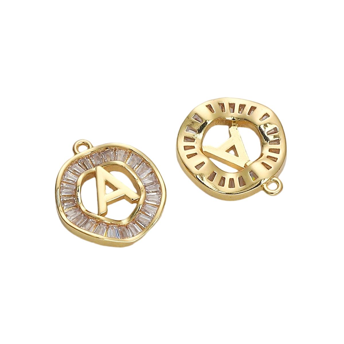 

Медный цирконий, инкрустированный 26 буквами, подвеска для изготовления ювелирных изделий своими руками, аксессуары для рукоделия A