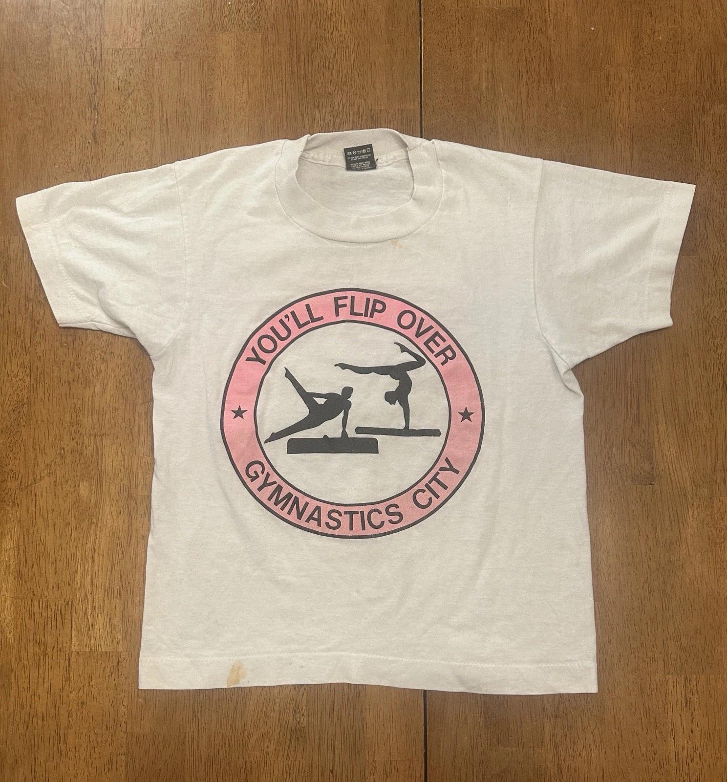 Vintage Gymnastics City Girls T Shirt 10-12 90s Screen Stars S