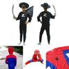Dětský kostým Spiderman Superhrdina Cosplay Set s dlouhým rukávem a kalhotami