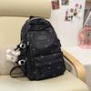 Schoolbag Korean version ins Sweet student schoolbag Color bow schoolbag Solid color polka dot student schoolbag Large capacity schoolbag