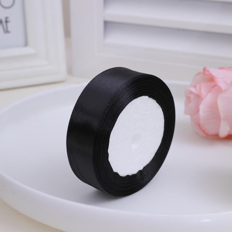 2.5cm Polyester Satin Ribbon for Cake Decoration, DIY Handmade Gift Box, and Gift Packaging.
