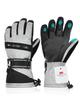 Ski Gloves, Winter Gloves [3M Thinsulate 5-Layer Insulation] Outdoor Gloves, Waterproof, Windproof, Smartphone Compatible, Zippered Pocket, Thick, Fle