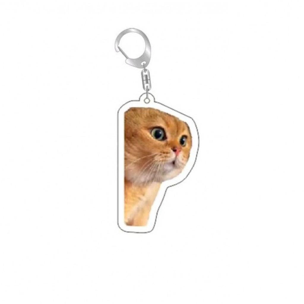 2d Acrylic Keychain Pendant Accessory, Popular Head Expression Keychain Sand Fun Meme Image Head Schoolbag Small Pendant.