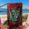 Hannover 96 Football Print Beach Towel, Versatile Lightweight Absorbent Beach Towel for Pool Surf Yoga Bathroom, Perfect Birthday Holiday Gift