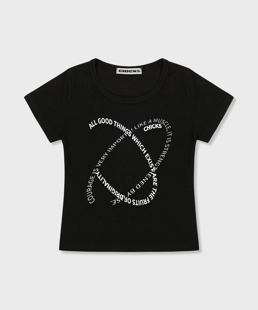 CHICKS All Good Crop Short Sleeve Tee Short Sleeve T-Shirt