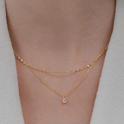 [Hei][Worn by Roseha, Twice Sana, and Jin Ji-hee] Brilliant Layered Necklace