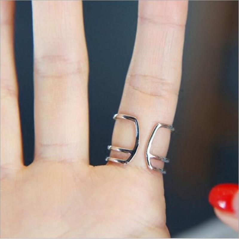 Modish Fashionable Temperament Micro Inlaid High Quality Sterling Silver Color Jewelry Multi Layer Cross Opening Personality Rings R248Fashion