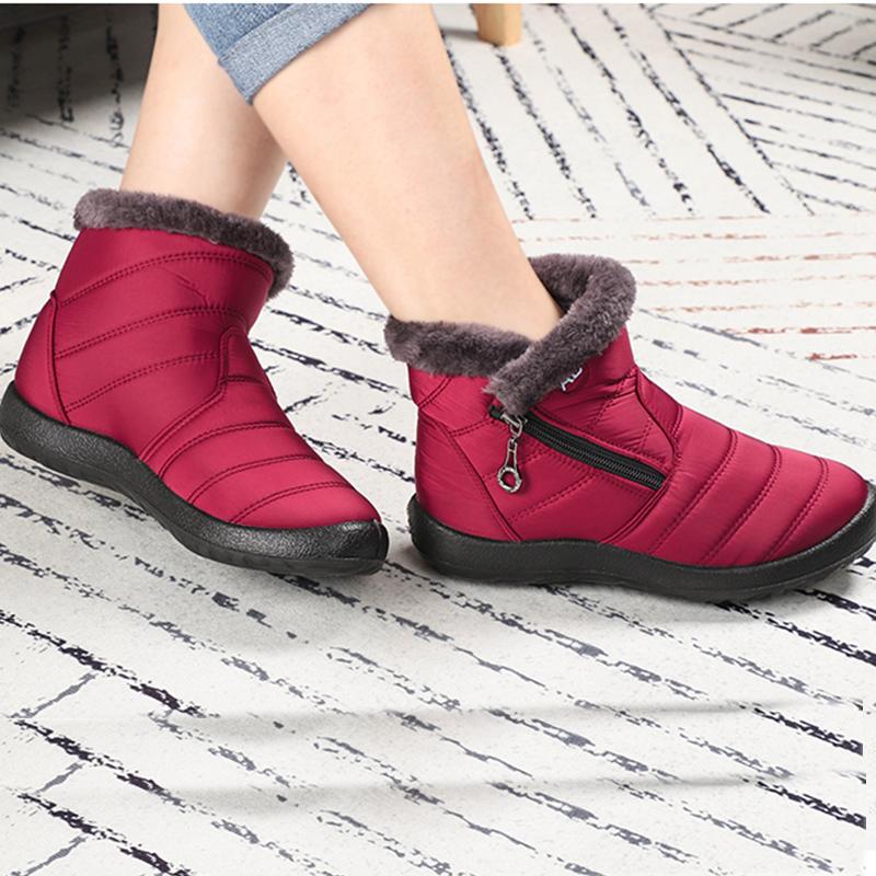 Women's Large Size 35-43 High-top Cotton Shoes Waterproof and Ski Boots