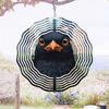Metal Wind Spinner with Town Crow Design 3D Hanging Decor for Indoor Outdoor Garden Yard Patio No Power Needed Easy to Install