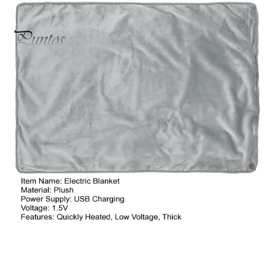 Elektrisk varmeteppe 5V lavspent USB-lading Hurtigoppvarmet Varmt sjal Vinterkappe-knappelukking Kasteteppe